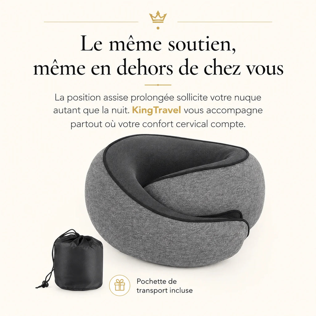 KingTravel - Coussin ergonomique de voyage